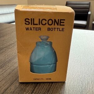 Blue Silicone Water Bottle